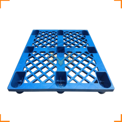 Pallet nhựa cóc 1200x1000x140mm màu xanh dương