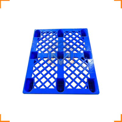 Pallet nhựa cóc 1200x1000x140mm màu xanh dương