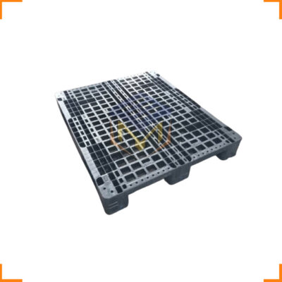 Pallet nhựa cũ màu đen 1200x1000x150mm