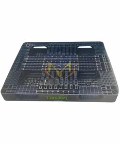 Pallet nhựa cũ màu đen 1100x1300x130mm