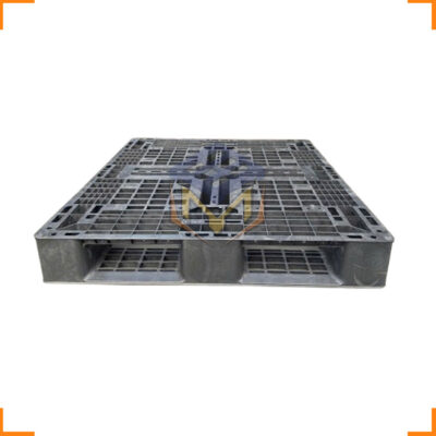 Pallet nhựa cũ màu đen 1200x1000x150mm