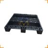 Pallet nhựa cũ màu đen 1200x1200x150mm