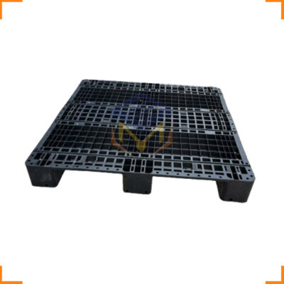 Pallet nhựa cũ màu đen 1200x1200x150mm