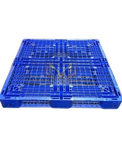 Pallet nhựa mặt lưới 1050x1050x120mm (Xanh dương)