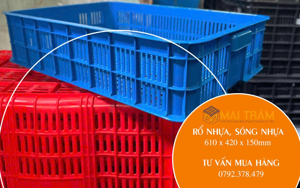 Rổ nhựa 610x420x150mm