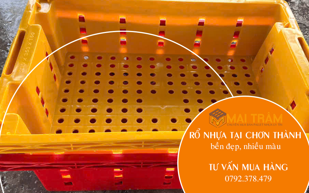 Mua rổ nhựa tại Chơn Thành, Bình Phước bền đẹp, nhiều màu 