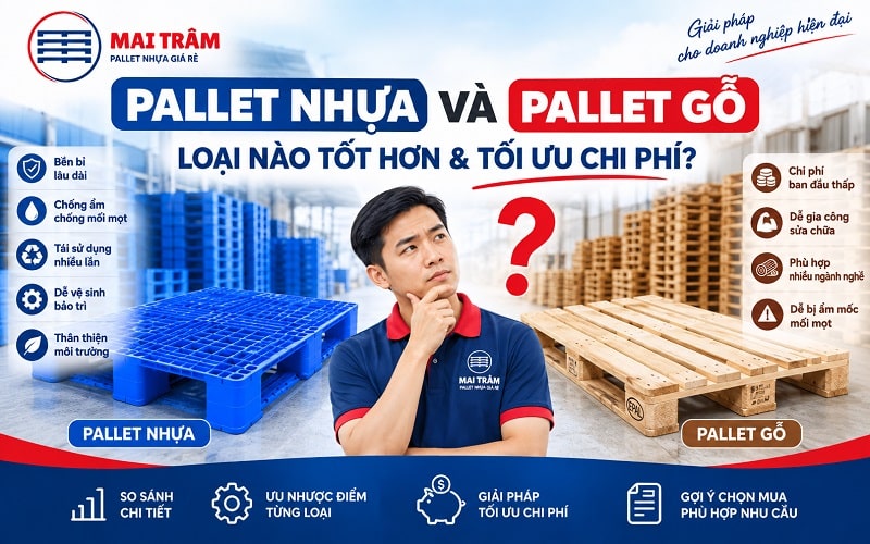 Pallet Nhựa Và Pallet Gỗ