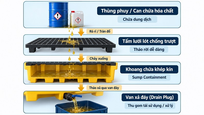 Pallet chống tràn