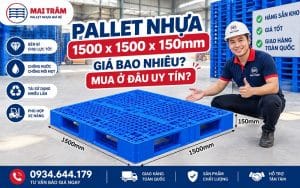 Pallet nhựa 1500x1500x150mm giá bao nhiêu