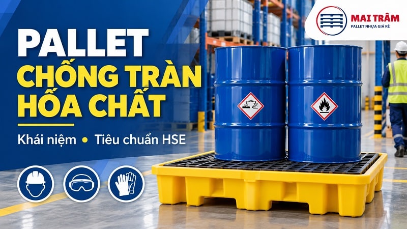pallet nhựa chống tràn