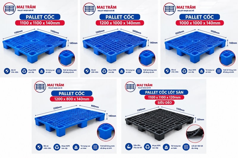 Pallet cốc 1100x1100x140mm