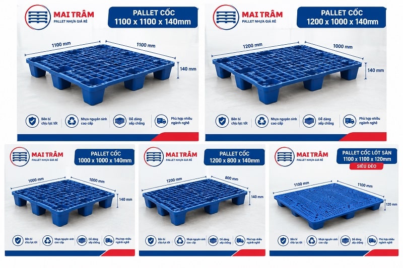 Pallet cốc 1000x1000x140mm