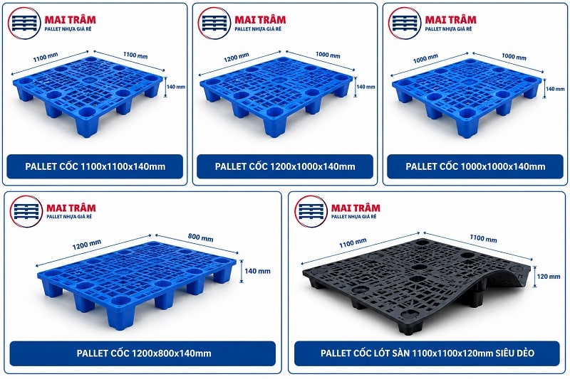 Pallet cốc lót sàn 1100x1100x120mm siêu dẻo