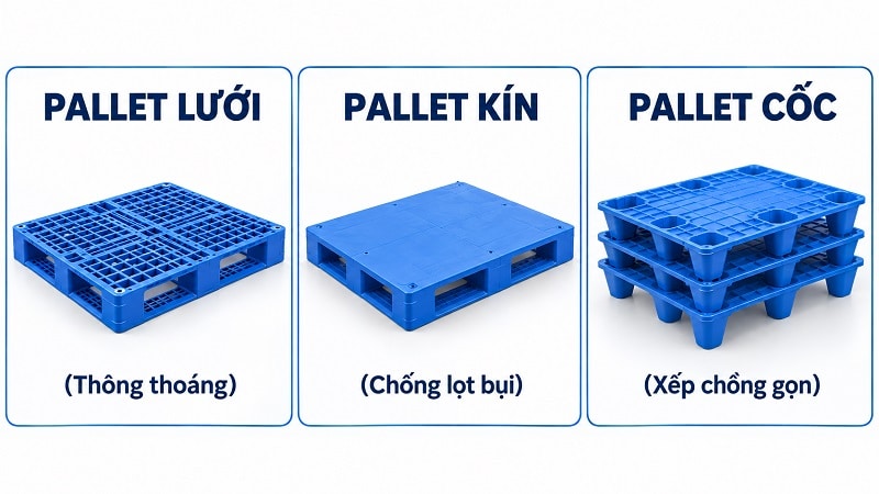 So sánh ba loại pallet nhựa