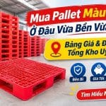 pallet nhựa màu đỏ